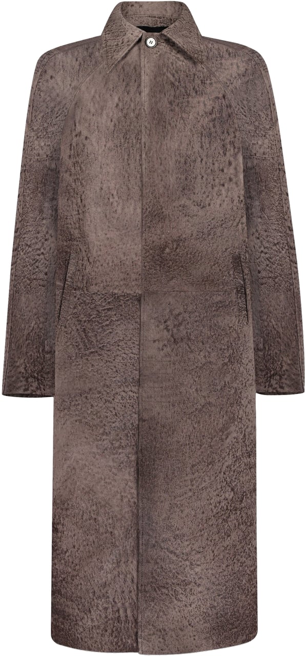 FLÂNEUR Leather Coat | Meteorite Brown Bruin