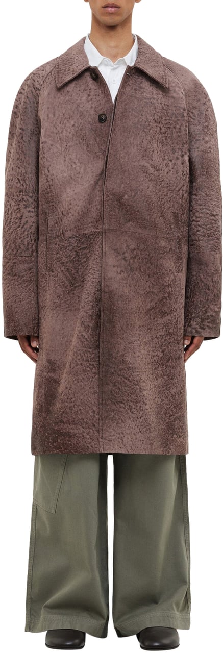 FLÂNEUR Leather Coat | Meteorite Brown Bruin