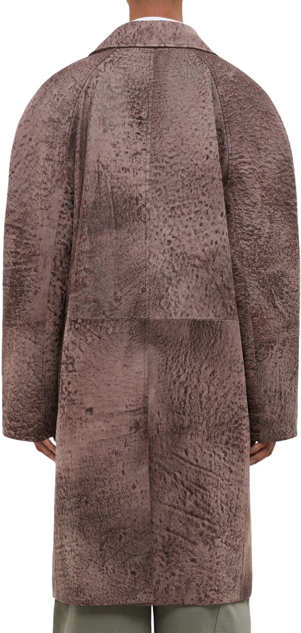 FLÂNEUR Leather Coat | Meteorite Brown Bruin