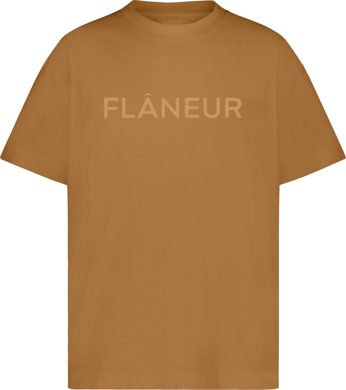 FLÂNEUR Tonal Logo T-Shirt | Brown Bruin