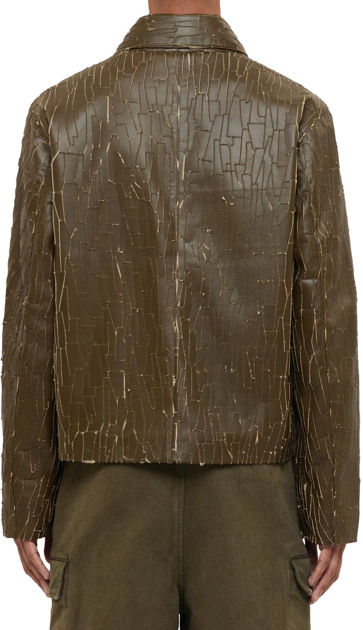 FLÂNEUR Leather Blouson | Blue/Purple Groen