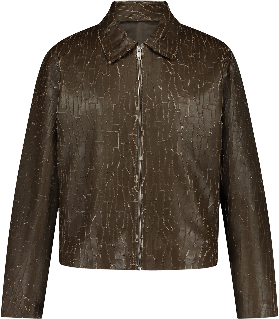 FLÂNEUR Leather Blouson | Blue/Purple Groen