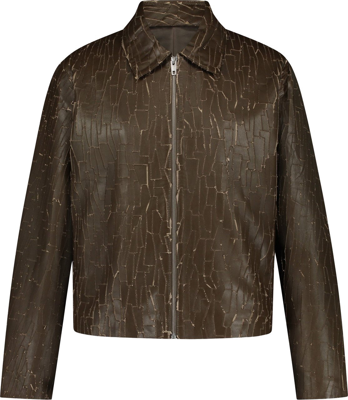 FLÂNEUR Leather Blouson | Blue/Purple Groen