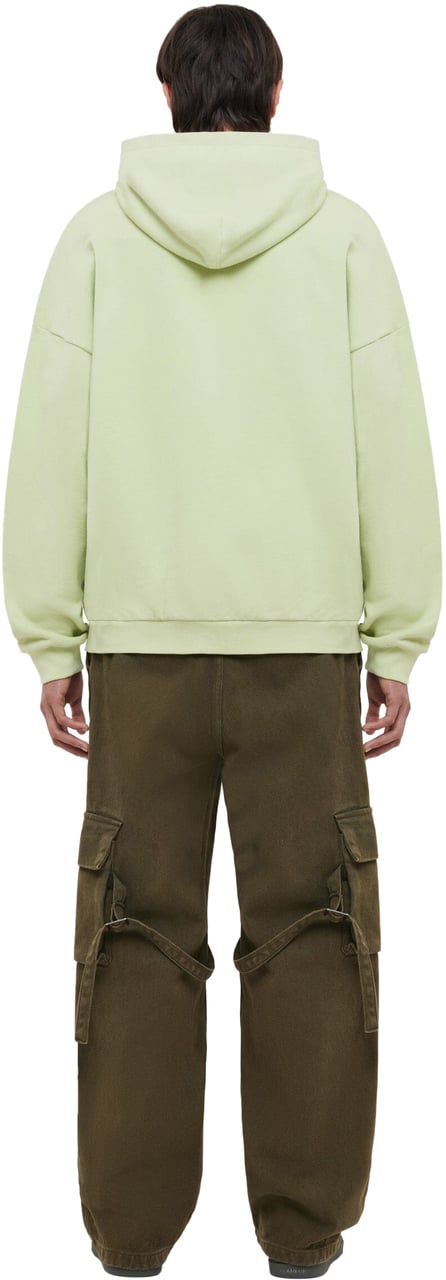 FLÂNEUR Embossed Zip-Up Hoodie | Resin Groen