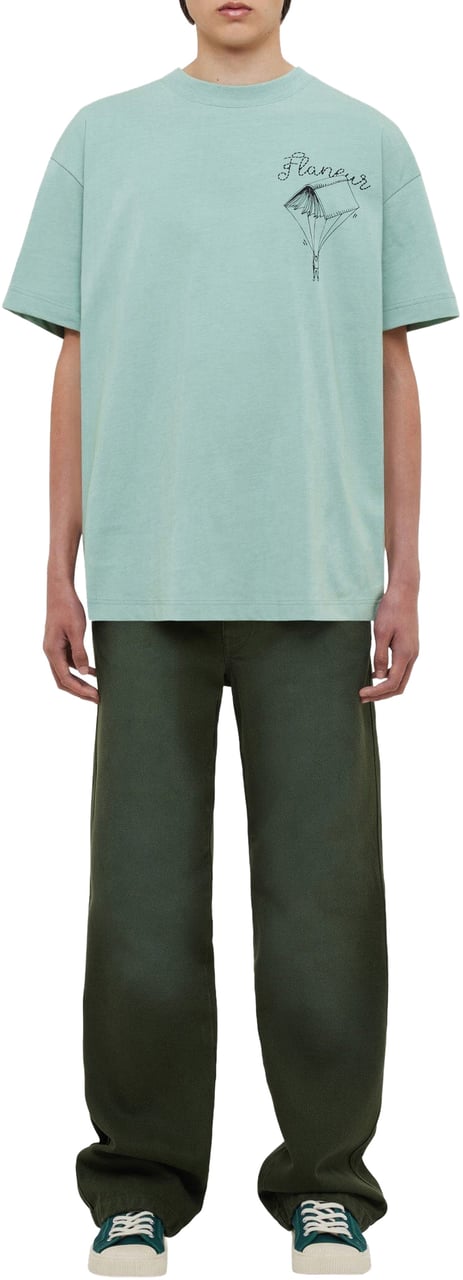 FLÂNEUR One for the Books T-Shirt | Silt Green Groen