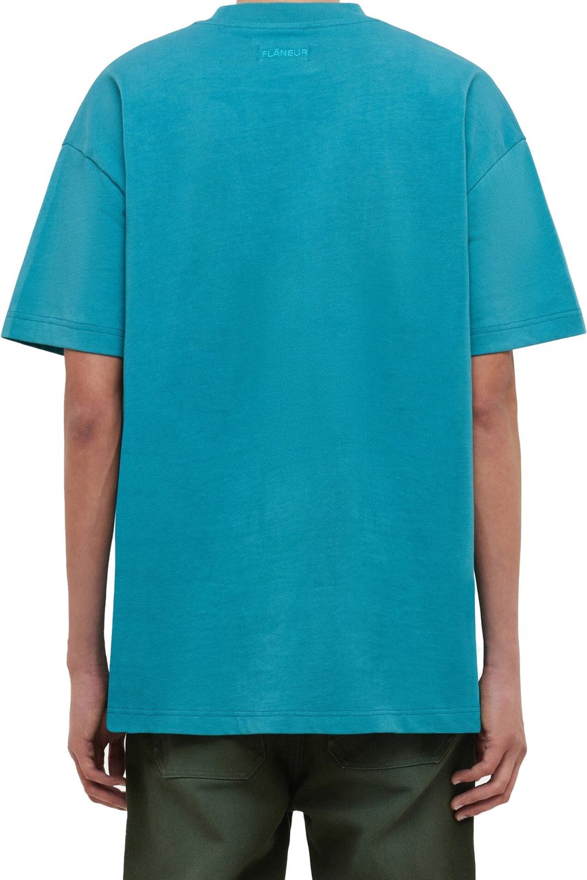 FLÂNEUR Tonal Logo T-Shirt | Green Pale Groen