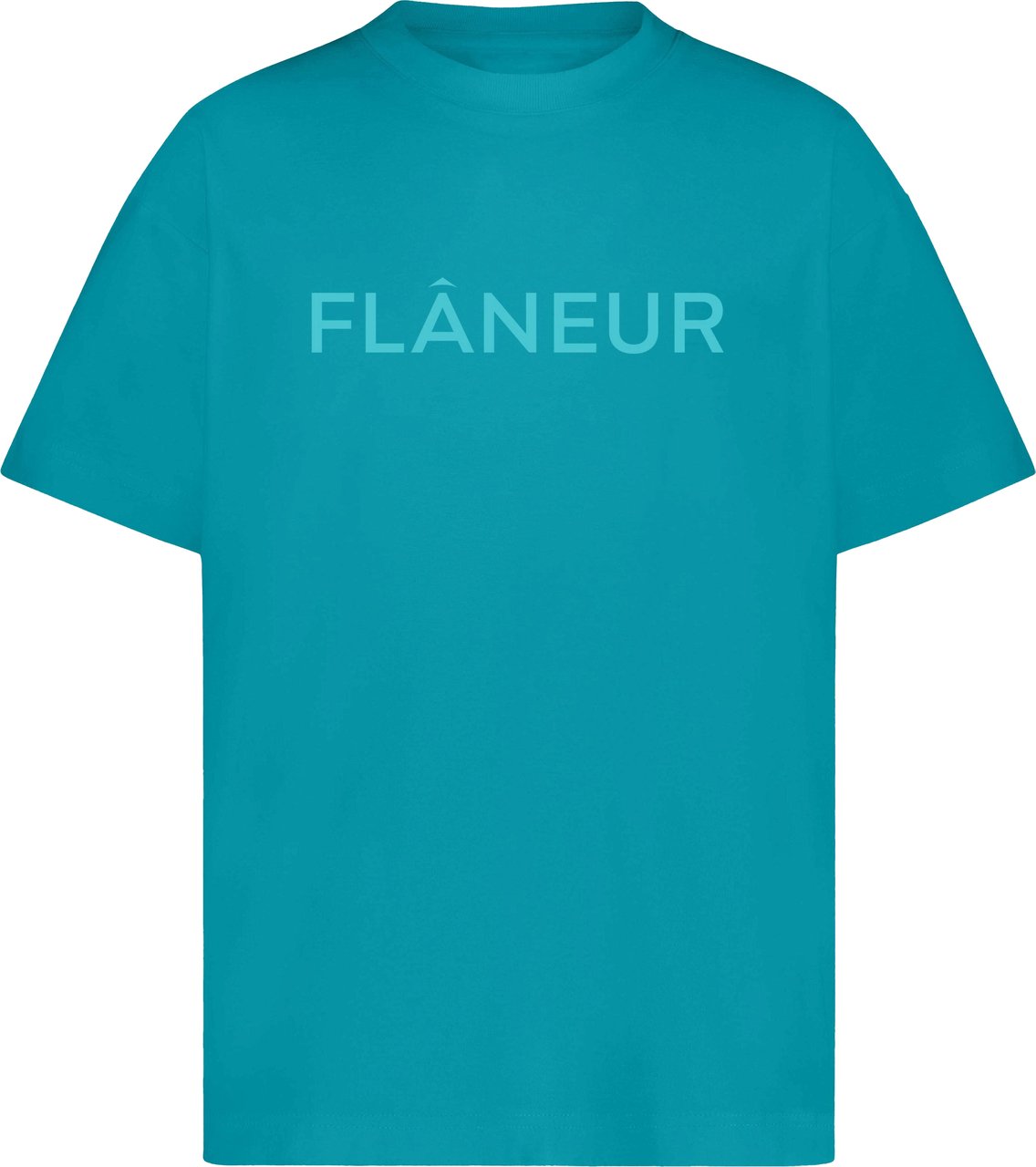 FLÂNEUR Tonal Logo T-Shirt | Green Pale Groen