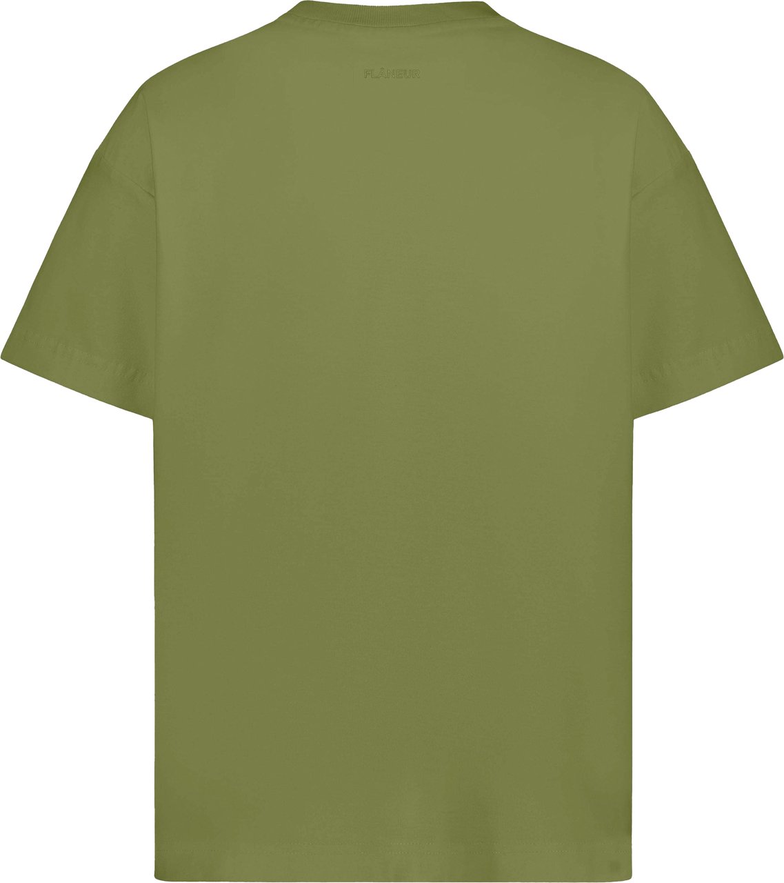 FLÂNEUR Box Logo T-Shirt | Khaki Groen