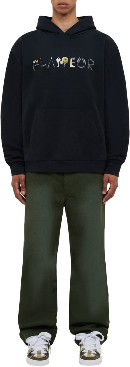 FLÂNEUR Denim Worker Pants | Olive Groen