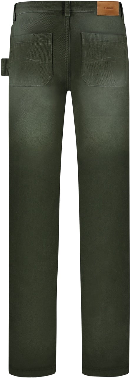 FLÂNEUR Denim Worker Pants | Olive Groen
