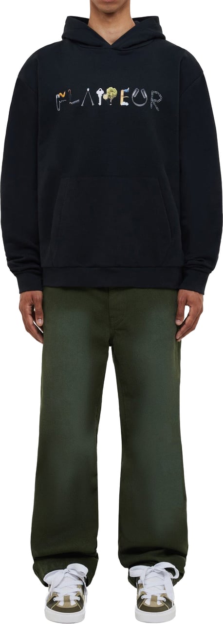 FLÂNEUR Denim Worker Pants | Olive Groen
