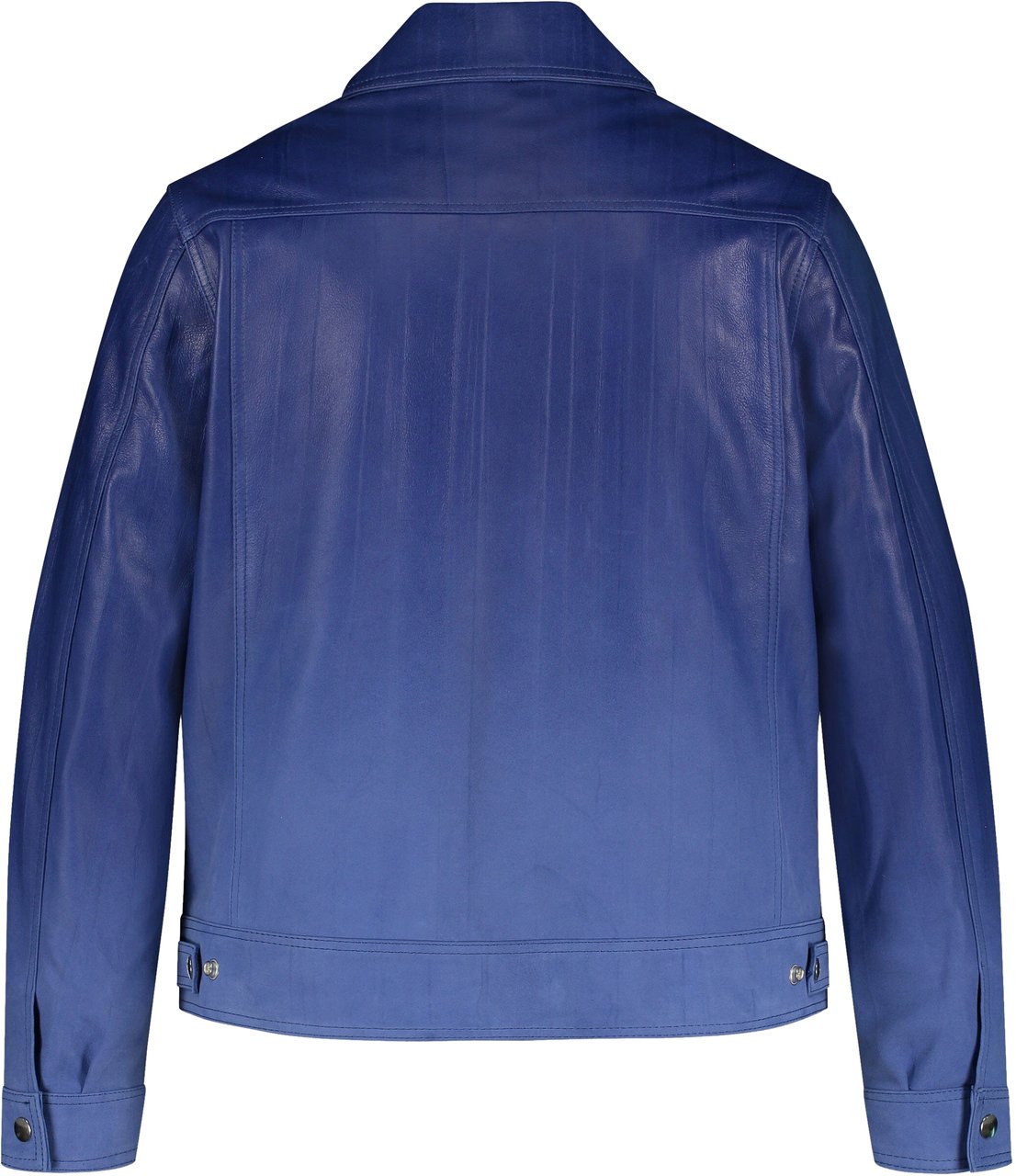 FLÂNEUR Leather Moto Jacket | Faded Blue Blauw