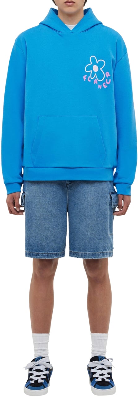 FLÂNEUR Blossom Hoodie | Blue Blauw