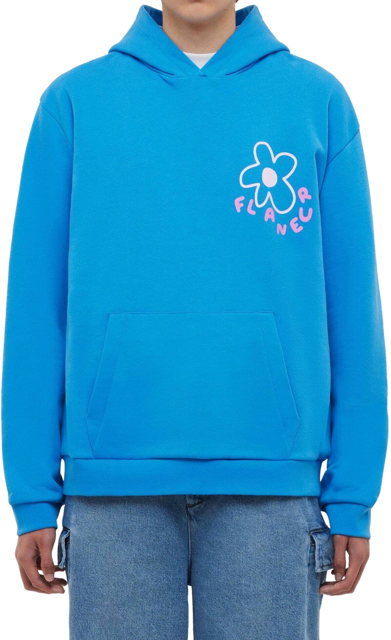 FLÂNEUR Blossom Hoodie | Blue Blauw