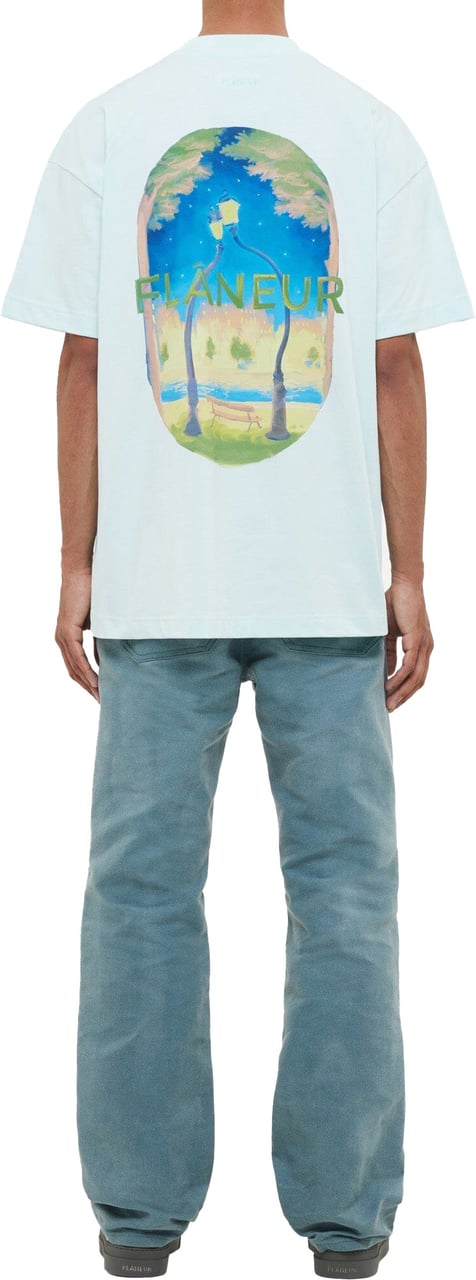 FLÂNEUR Lanterns of Love T-Shirt | Blue Blauw