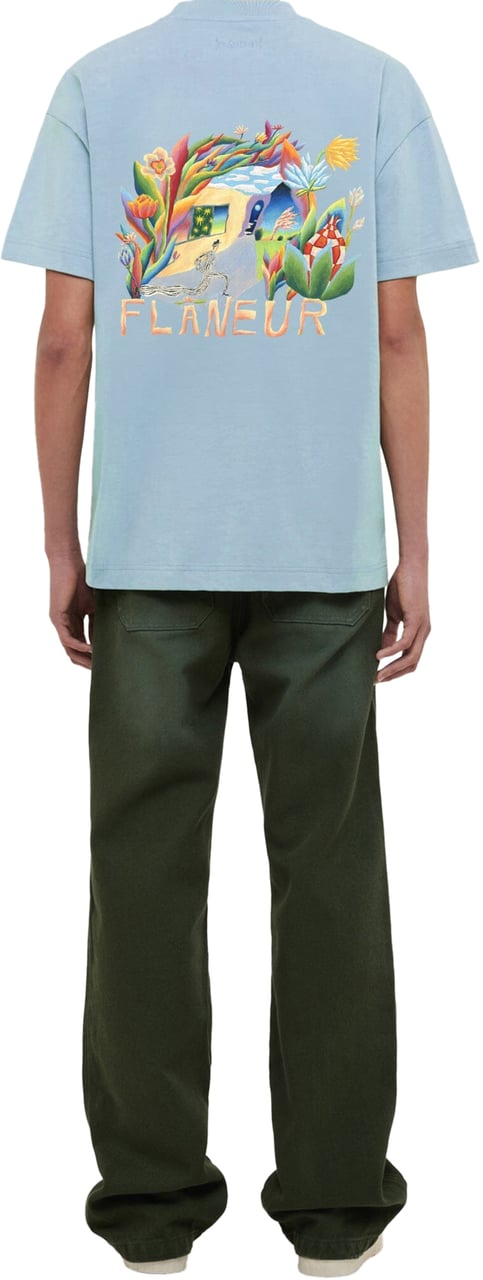 FLÂNEUR Passage of Time T-Shirt | Light Blue Blauw