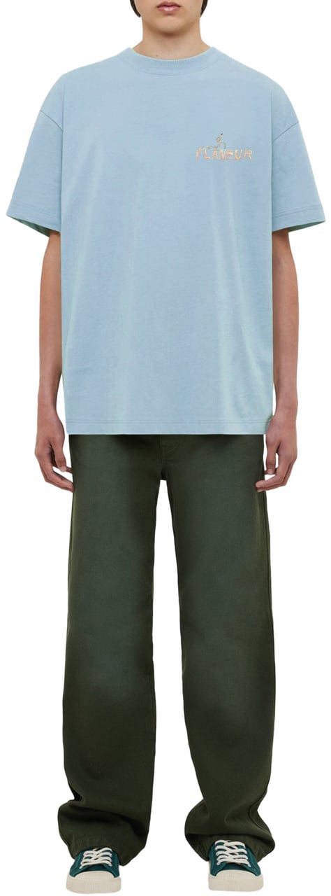 FLÂNEUR Passage of Time T-Shirt | Light Blue Blauw