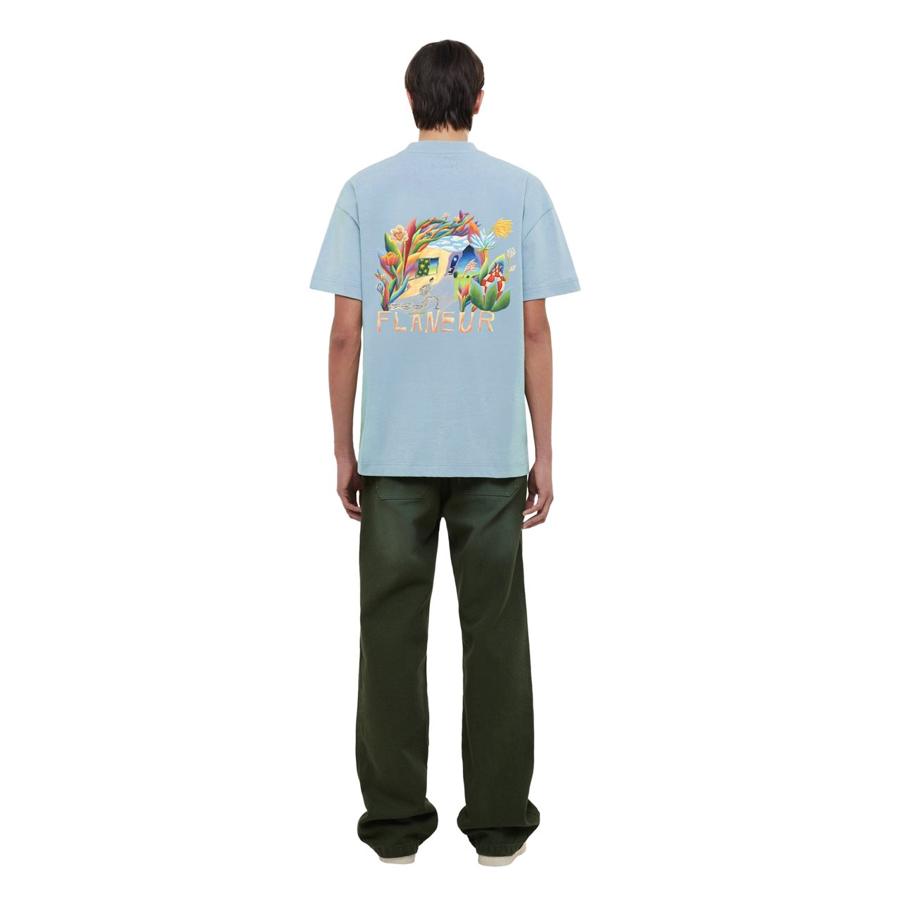 FLÂNEUR Passage of Time T-Shirt | Light Blue Blauw