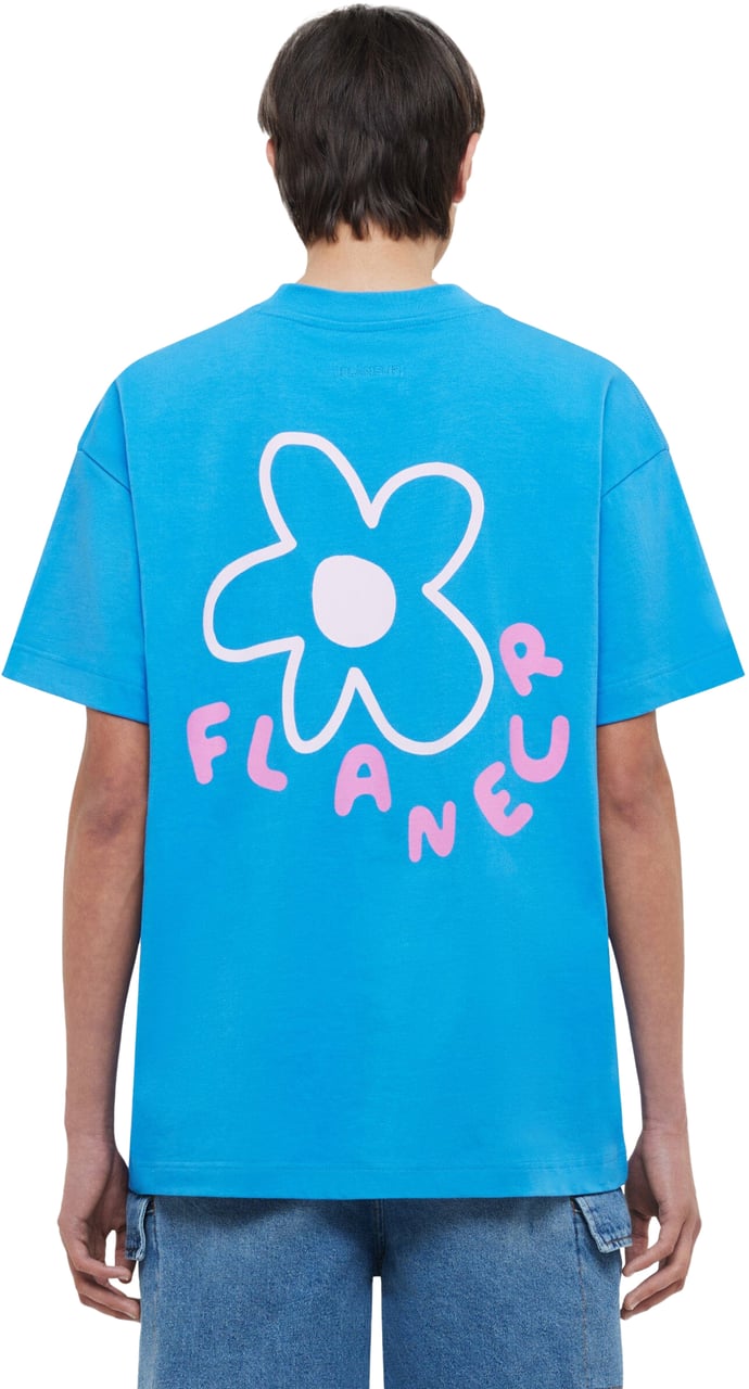 FLÂNEUR Blossom T-Shirt | Blue Blauw