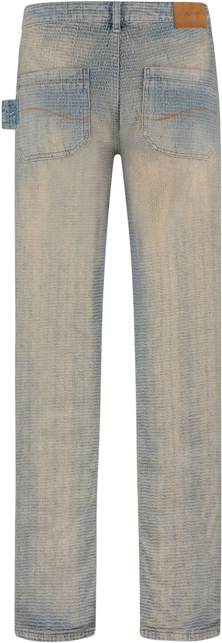 FLÂNEUR Faded Tweed Denim Jeans | Light Blue Blauw