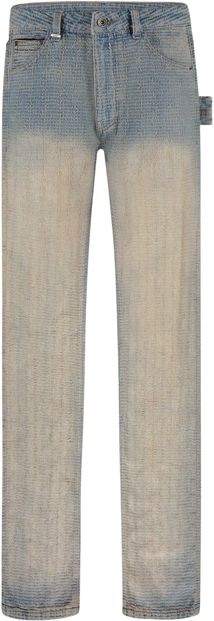 FLÂNEUR Faded Tweed Denim Jeans | Light Blue Blauw