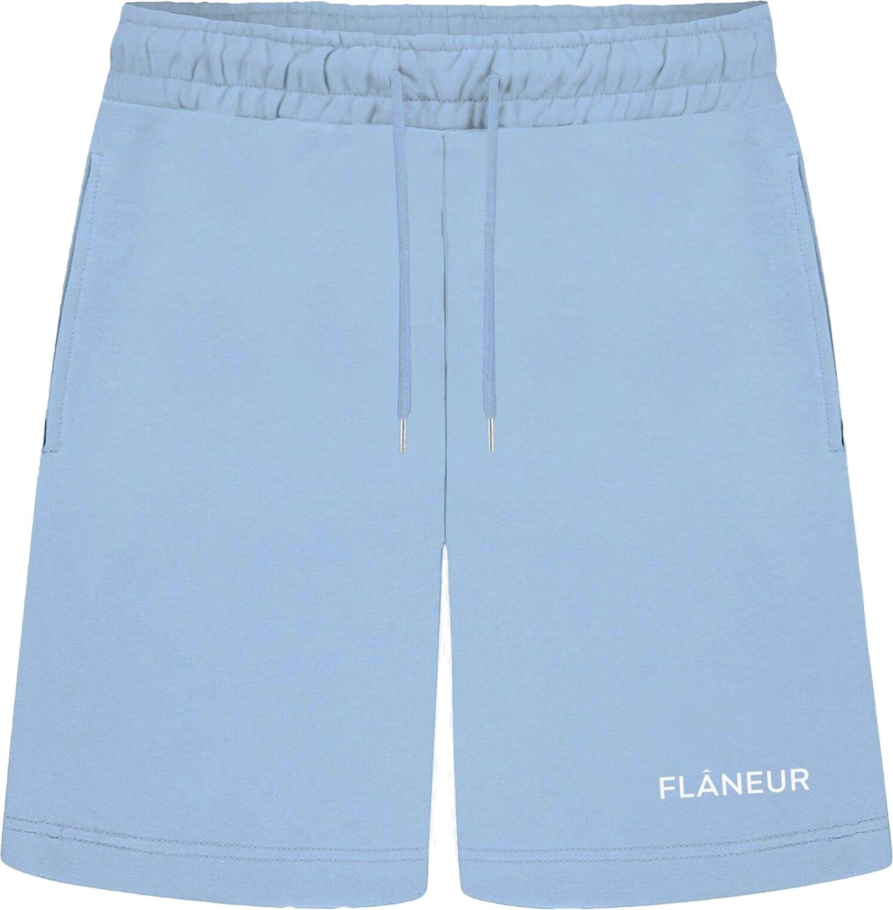 FLÂNEUR Logo Shorts | Light Blue Blauw