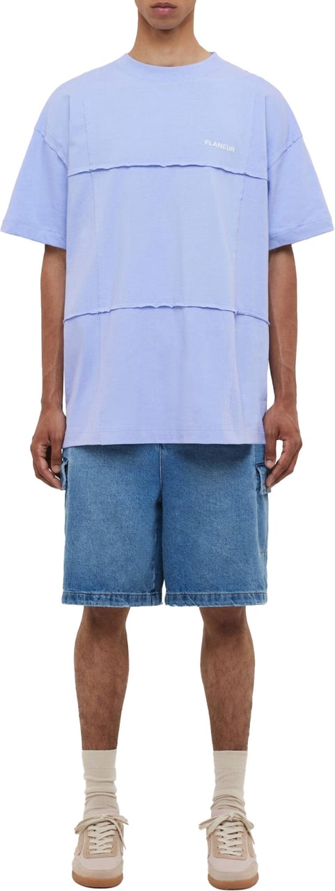 FLÂNEUR Cut & Sew T-Shirt | Purple Paars