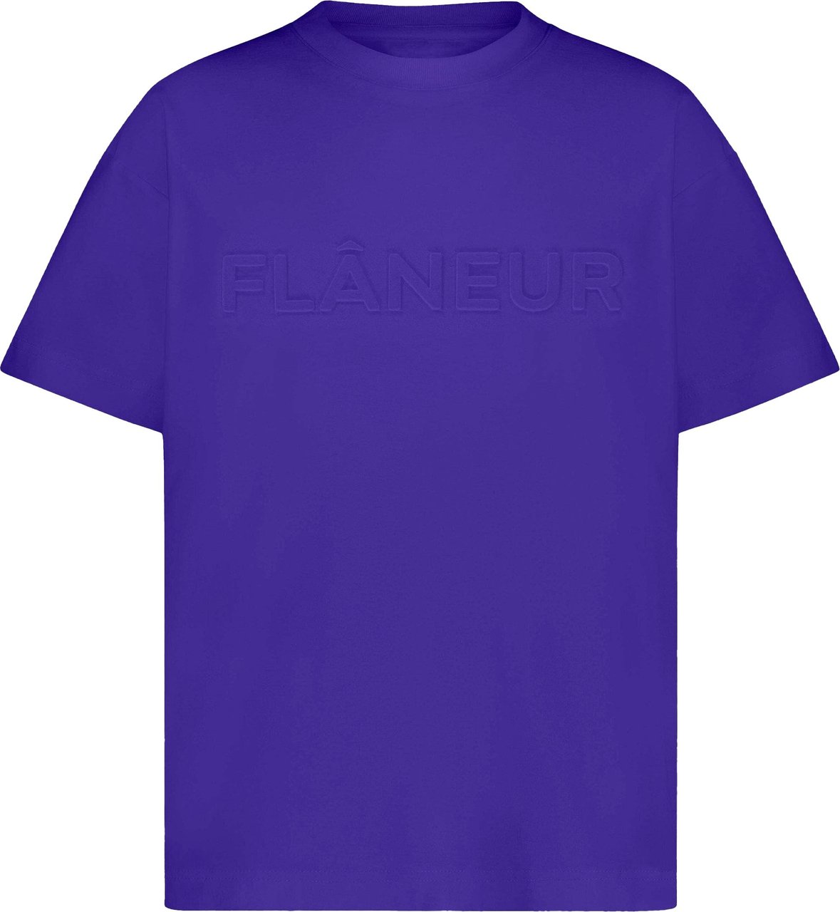 FLÂNEUR Embossed Logo T-Shirt | Purple Paars