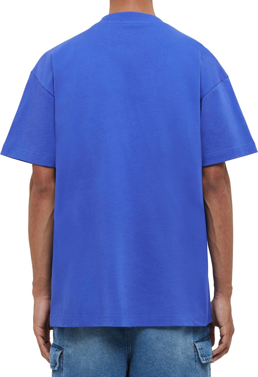 FLÂNEUR Embossed Logo T-Shirt | Purple Paars