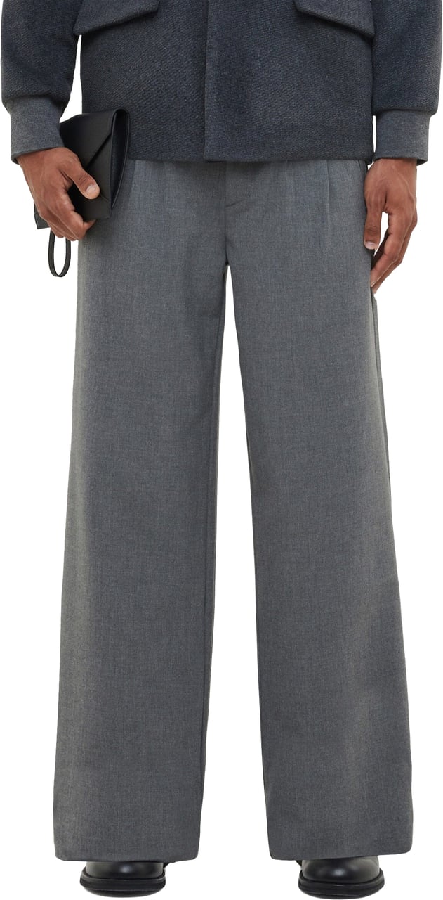FLÂNEUR Atelier Pantalon with Rubber Patch | Grey Grijs