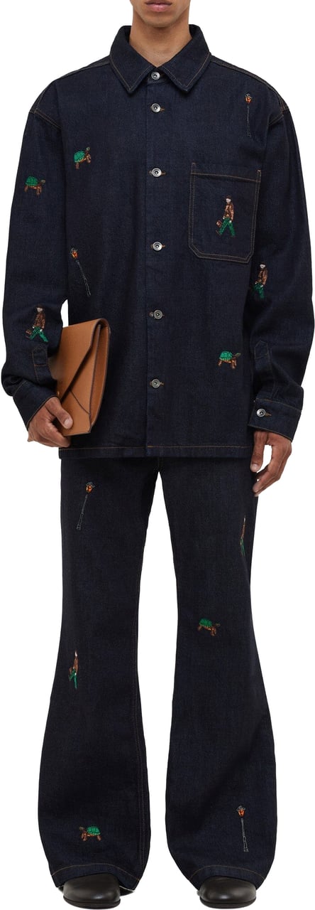 FLÂNEUR Relics Shirt | Raw Denim Blauw