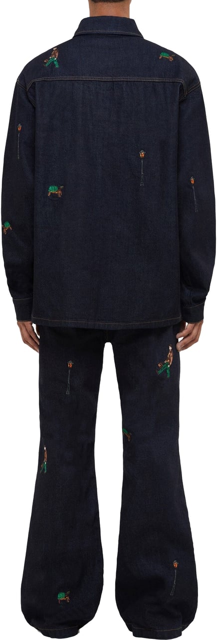 FLÂNEUR Relics Shirt | Raw Denim Blauw