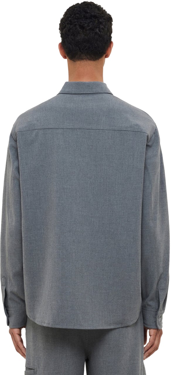 FLÂNEUR Atelier Shirt with Rubber Patch | Grey Grijs
