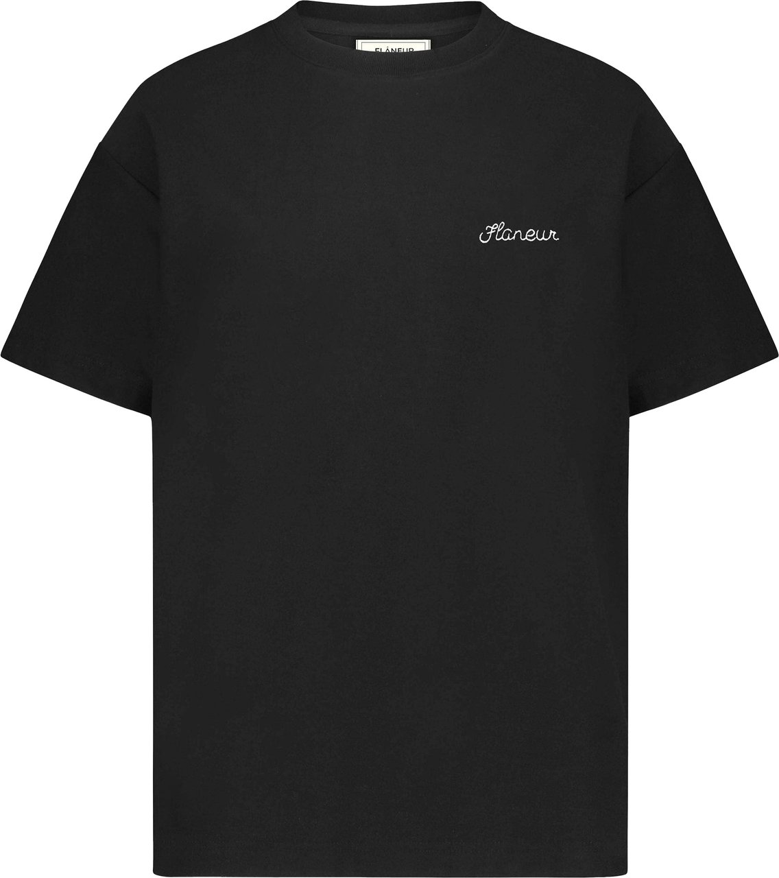 FLÂNEUR Signature T-Shirt | Black Zwart