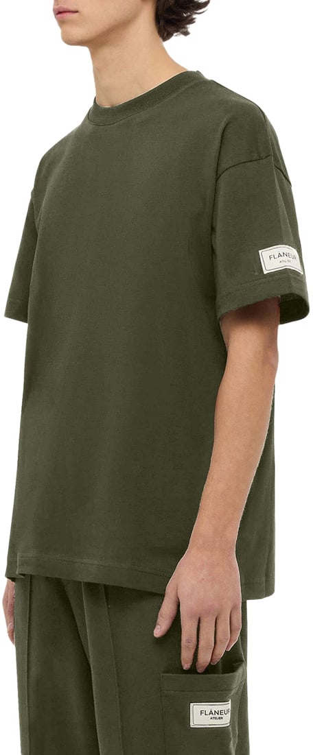 FLÂNEUR Atelier T-Shirt | Khaki Groen