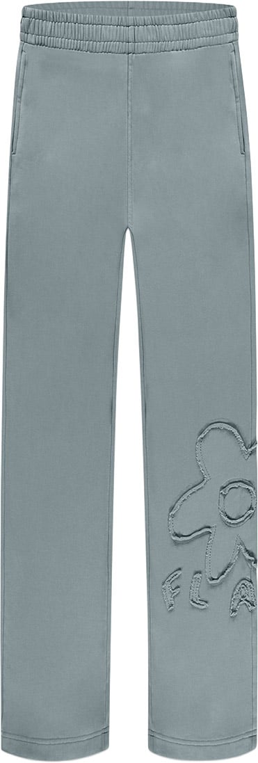FLÂNEUR Blossom Patches Sweatpants | Steel Green Groen