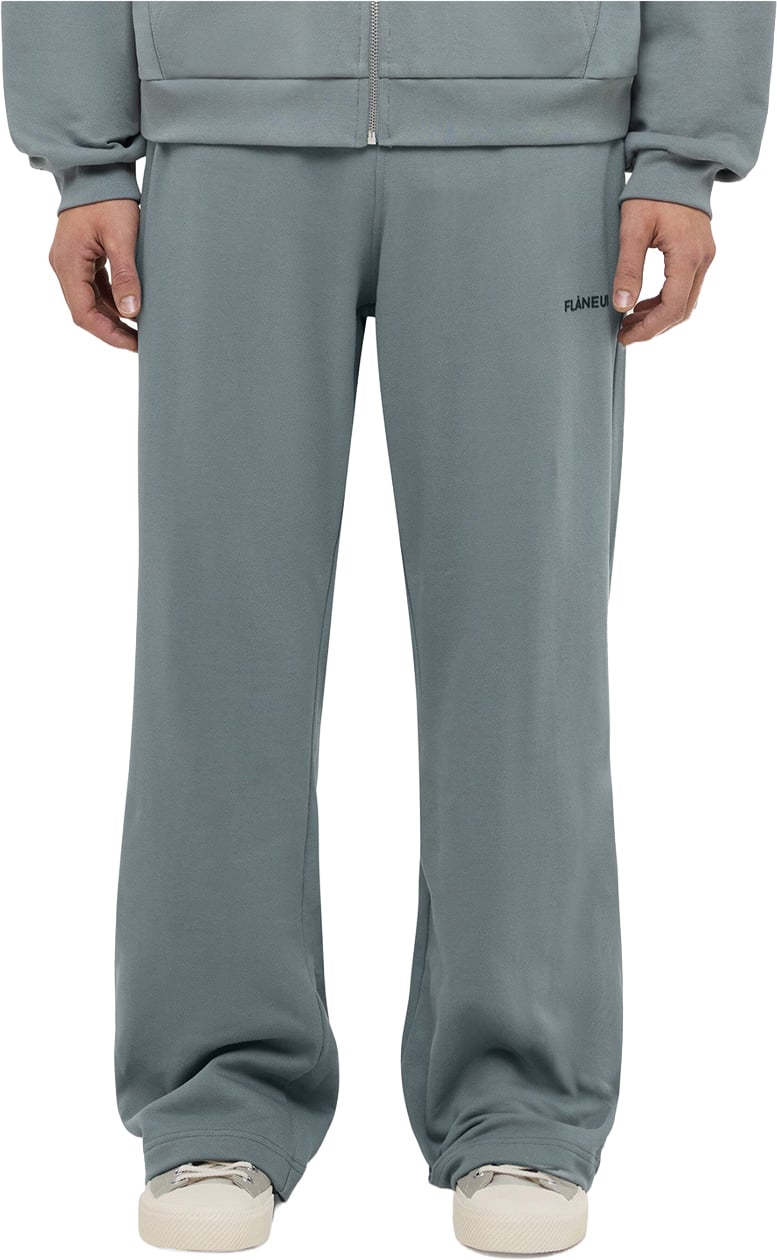 FLÂNEUR Logo Sweatpants | Steel Green Groen