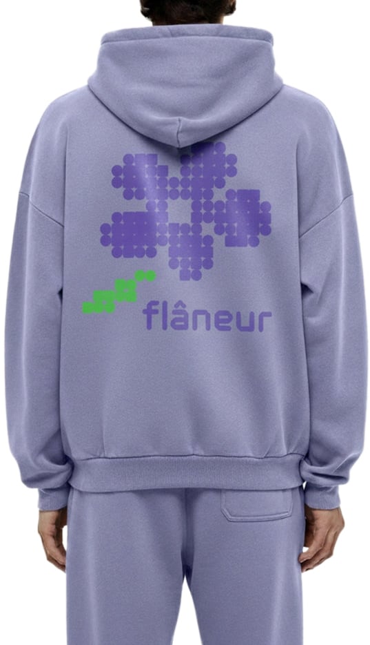 FLÂNEUR Pixel Flower Zip-Up | Purple Paars