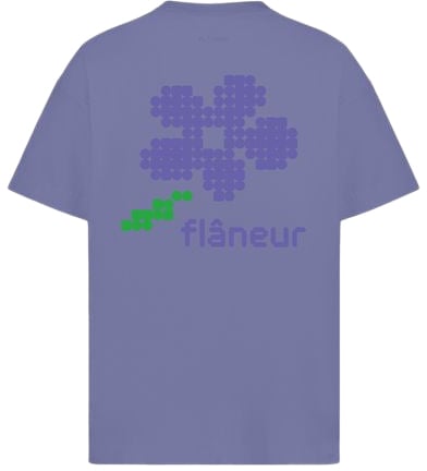 FLÂNEUR Pixel Flower T-Shirt | Purple Paars