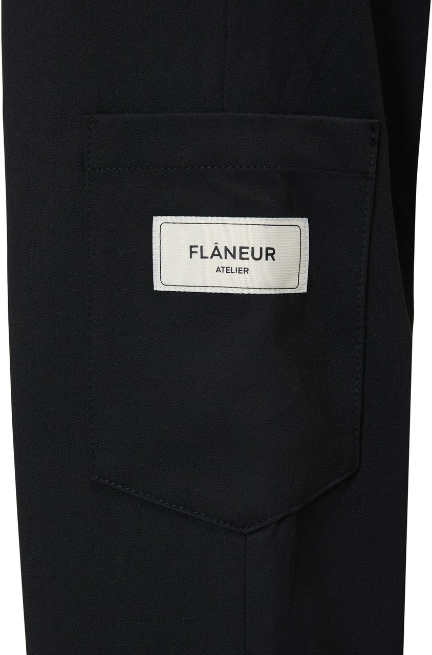 FLÂNEUR Atelier Tailored Casual Trousers | Black Zwart