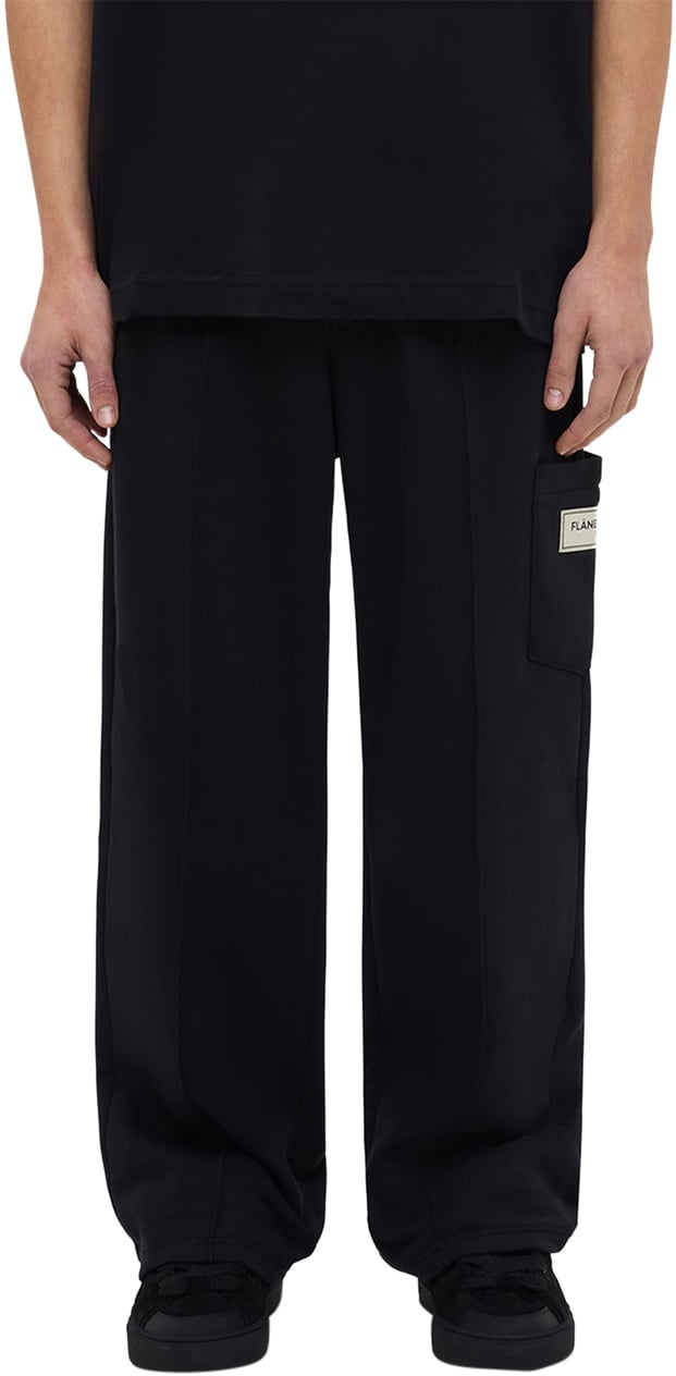 FLÂNEUR Atelier Tailored Casual Trousers | Black Zwart