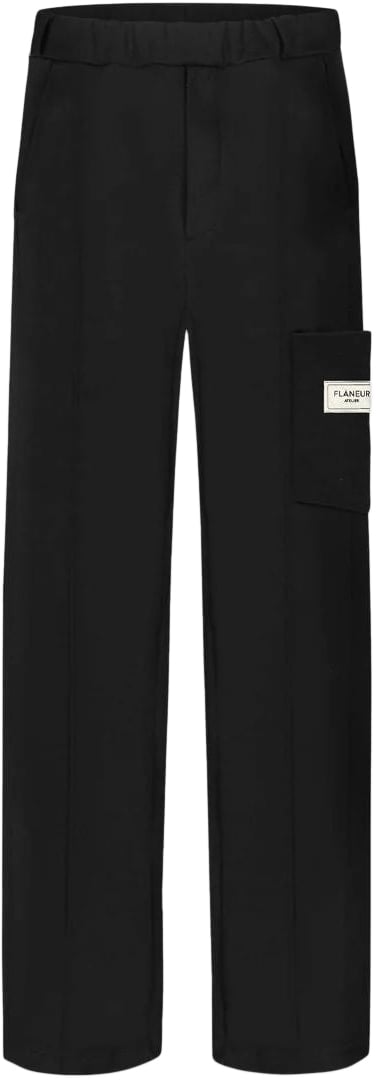 FLÂNEUR Atelier Tailored Casual Trousers | Black Zwart