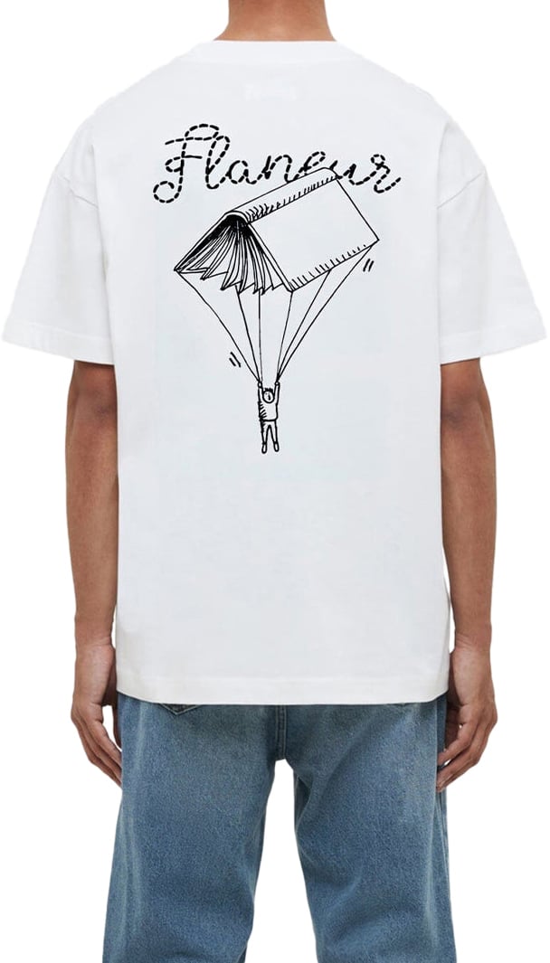 FLÂNEUR One for the Books T-Shirt | White Wit