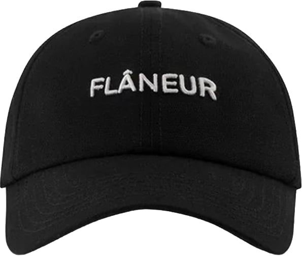 FLÂNEUR Logo Cap | Black Zwart