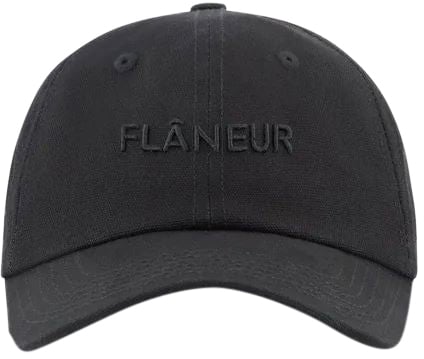 FLÂNEUR Tonal Logo Cap | Black Zwart