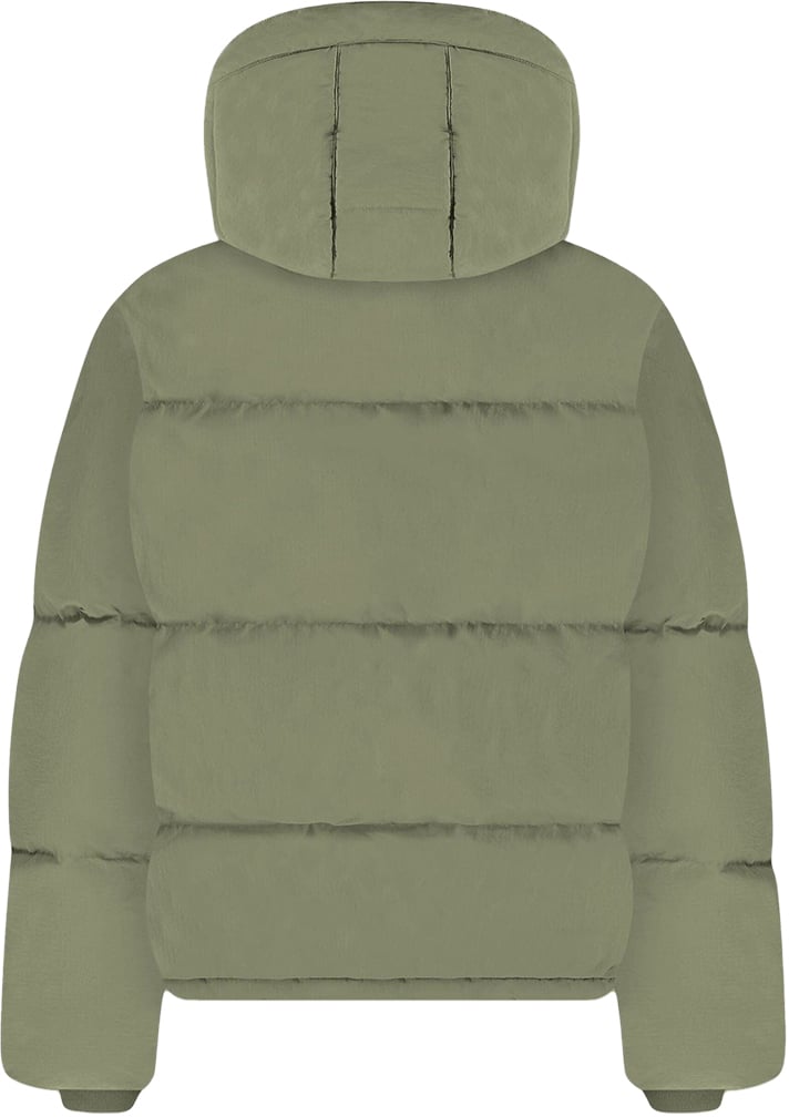 FLÂNEUR Signature Puffer Jacket | Khaki Groen