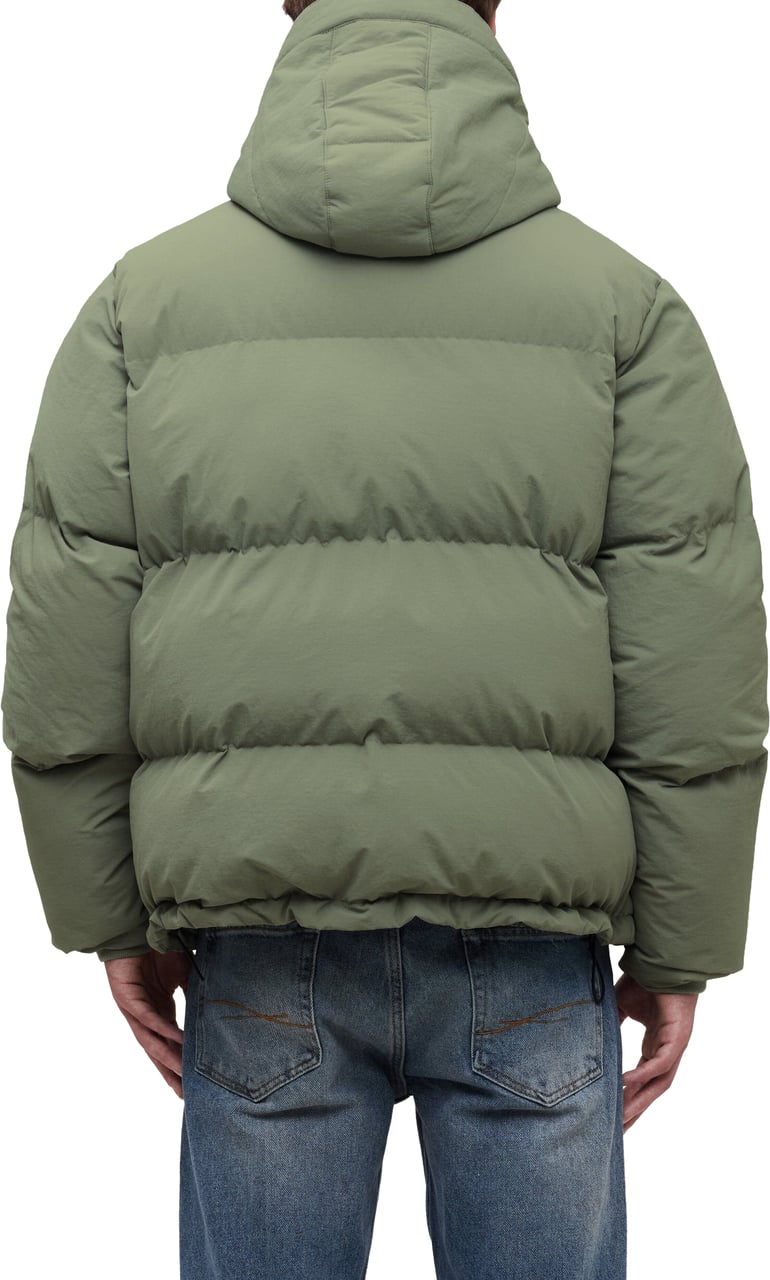 FLÂNEUR Signature Puffer Jacket | Khaki Groen