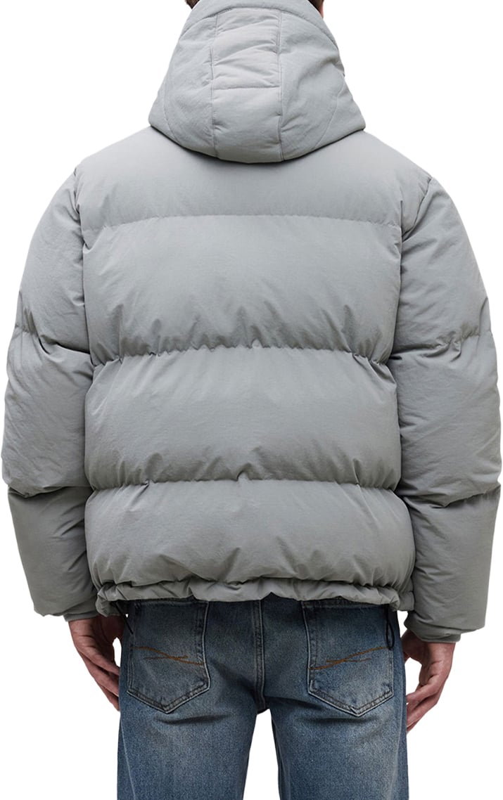 FLÂNEUR Signature Hooded Puffer Jacket | Grey Grijs