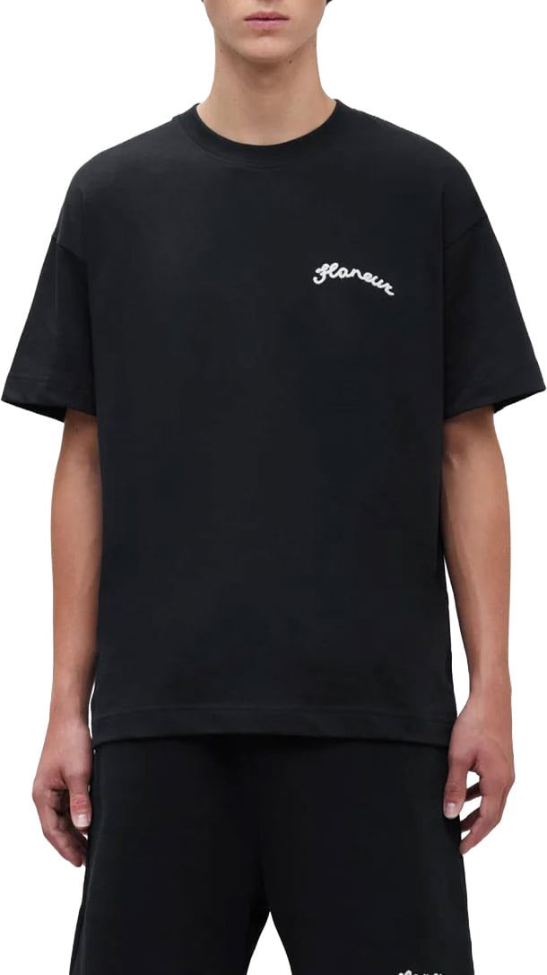 FLÂNEUR Signature T-Shirt | Black Zwart