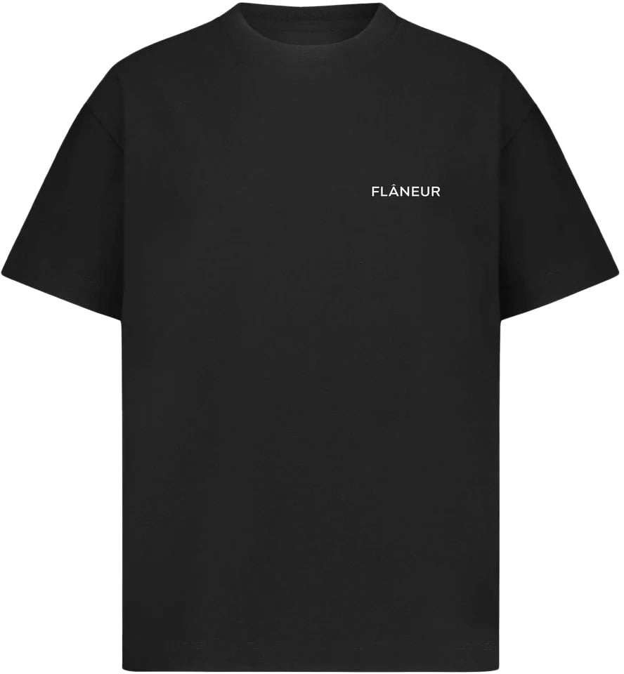 FLÂNEUR Logo T-Shirt | Black Zwart
